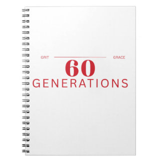 Carnet 60 générations de détermination et de grâce