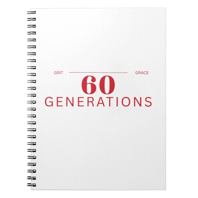 Carnet 60 Générations de détermination et de grâce (Devant)