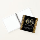 60e anniversaire Guestbook Party Sparkles Gold