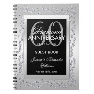 Carnet 60e anniversaire Mariage des diamants d'argent élé