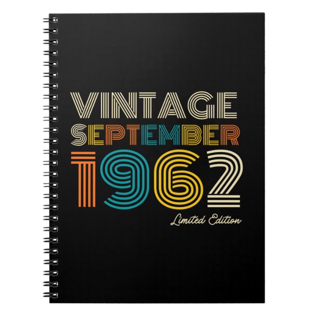 Carnet 60e anniversaire Vintage septembre 1962 Limited Ed (Devant)