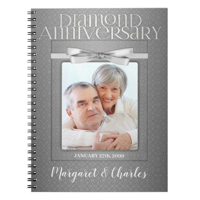 Carnet 60e Invité d'anniversaire du Mariage diamant (Devant)