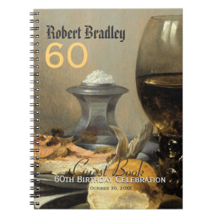 Carnet 60th Birthday Celebration Customizable Guest Book