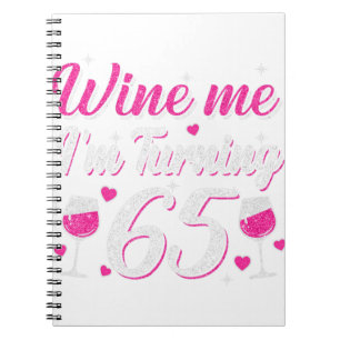 Carnet 65 ans Anniversaire Décorations de fête Vin 65e B