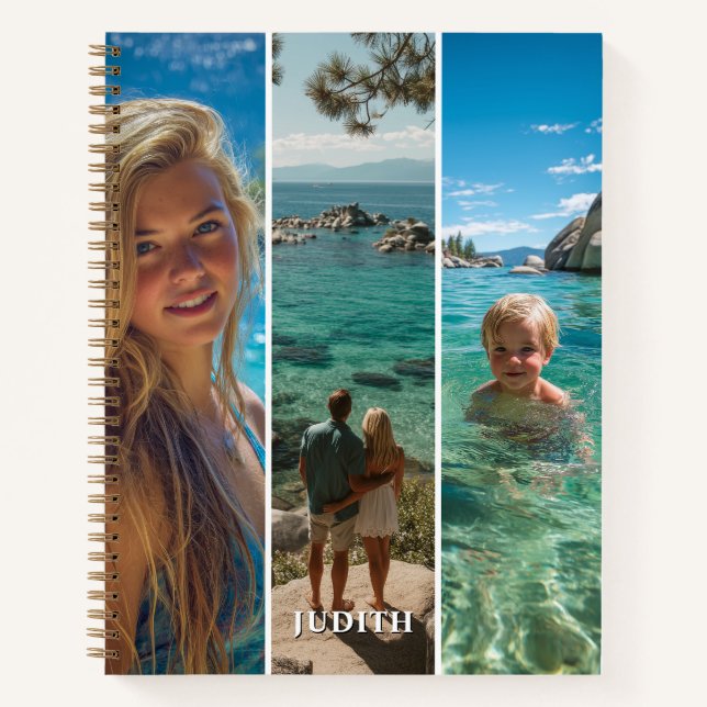 Carnet 6 Long Vertical Strip Boho Photo (Devant)
