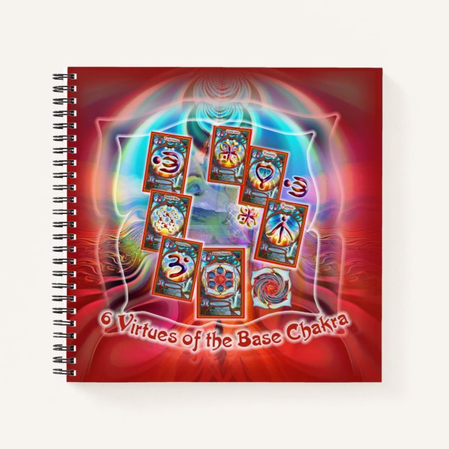 Carnet 6 Symboles de la carte Chakra de base de lumière (Devant)