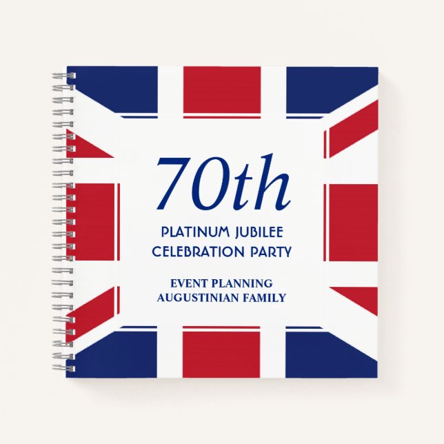 Carnet 70e Jubilé de Platine Planification de l'événement (Devant)