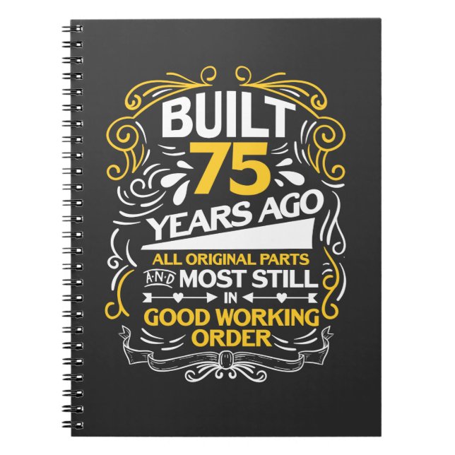 Carnet 75e cadeau d'anniversaire pour un enfant de 75 ans (Devant)