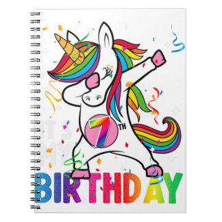 Carnet 7 Ans Fille Enfant 7e Anniversaire Cadeau Dabbing 