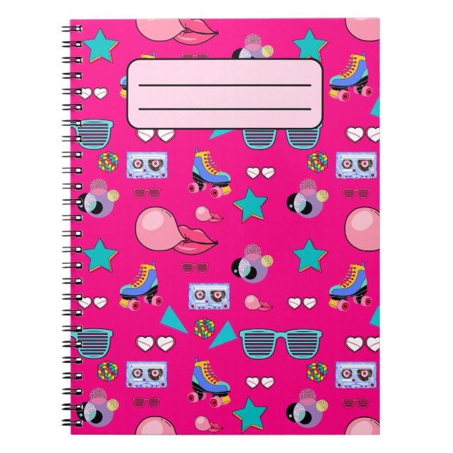Carnet 80s Costume Vibrant pink Retro culture pop (Devant)