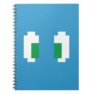Carnet 8 Bits Pixel Manga Yeux verts
