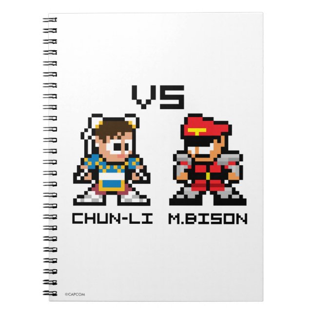 Carnet 8bit Chun-Li CONTRE M.Bison (Devant)