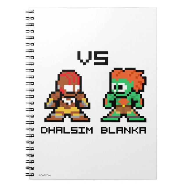 Carnet 8bit Dhalsim CONTRE Blanka (Devant)