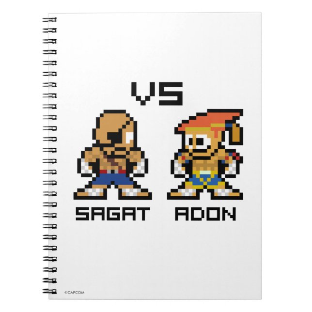 Carnet 8bit Sagat CONTRE Adon (Devant)