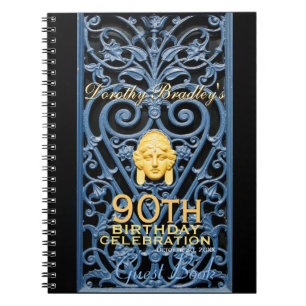 Carnet 90h Anniversaire Célébration Art Déco Custom Guest