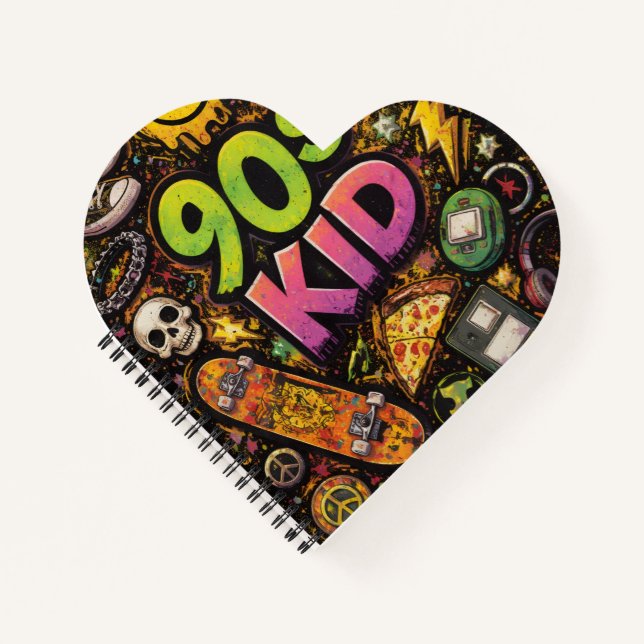 Carnet 90s Kids Retro Pizza Fun Pattern (Devant)