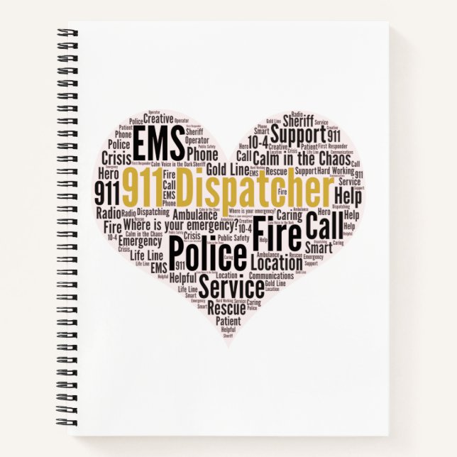 Carnet 911 Dispatcher Mot Cloud Café Mug (Devant)