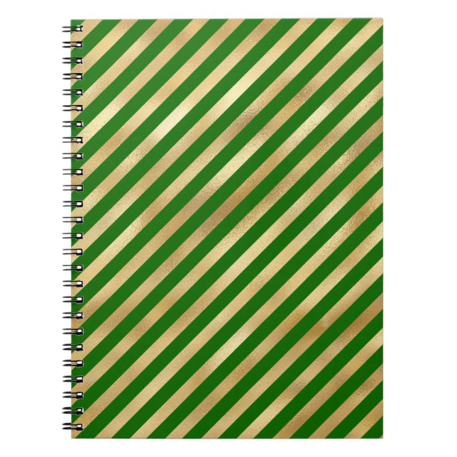 Carnet à bandes vert et or (Devant)
