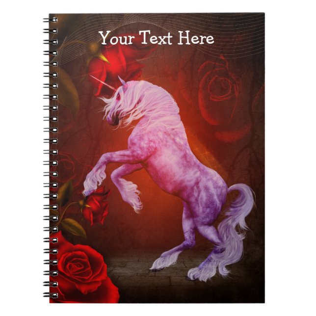 Carnet à cheval Imaginaire Unicorne de feu (Devant)