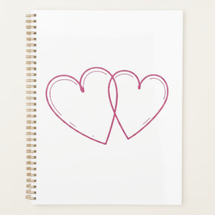 Carnet à coeurs entrelacés Planner