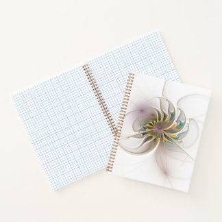 Carnet A colorful fractal ornament. Abstract Flower art