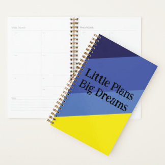 Carnet à dégradé minimal – Thème jaune et bleu