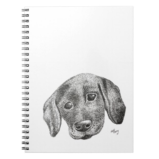 Carnet à dessins mignon de chiot de Labrador (Devant)