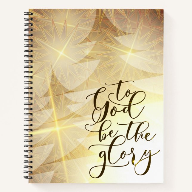 Carnet à Dieu être la gloire Noël Personnalisé (Devant)