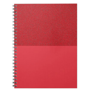 Carnet à double texture tomate rouge spirale (sur