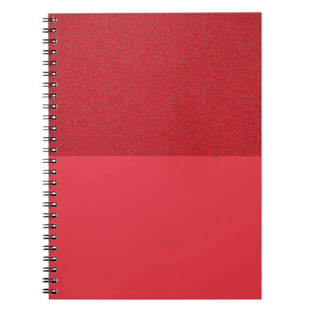 Carnet à double texture tomate rouge spirale (sur  (Devant)