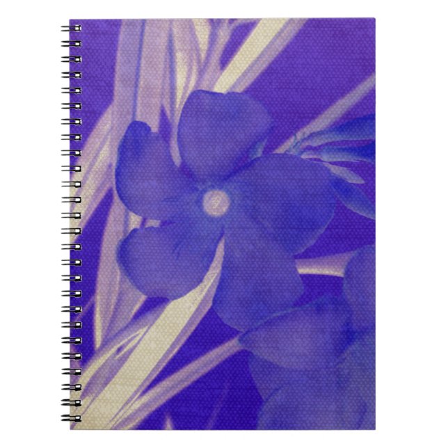 Carnet à fleurs bleues (Devant)