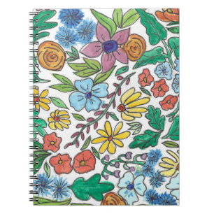 Carnet à fleurs florales