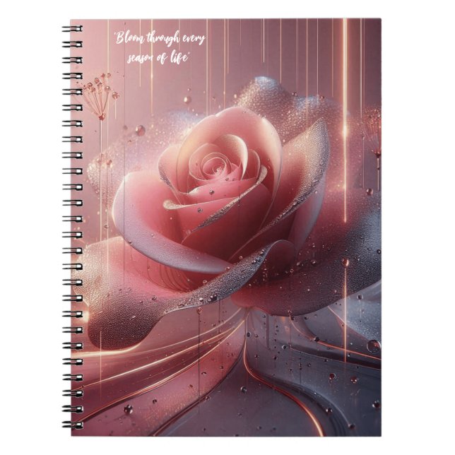 Carnet à fleurs roses (Devant)