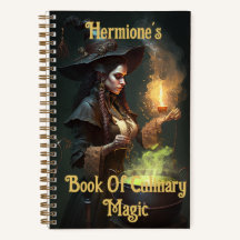 Carnet à la recette cutomisable Sorcière Steampunk