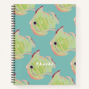 Carnet à la spirale de poisson mignon