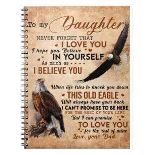 Carnet À Mon Don Fille, Papa Et Fille, Aigle Aigle
