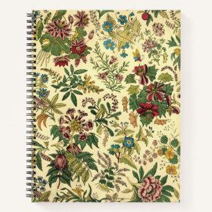 Carnet à motif floral de style chinoiserie vintage