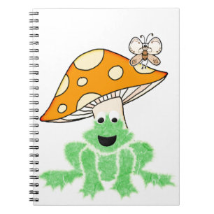 Carnet à papillon de champignon de grenouille