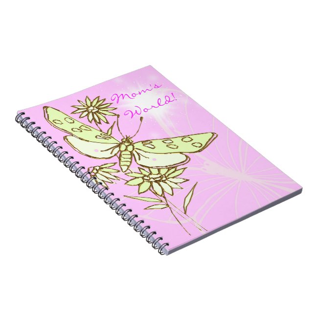 Carnet à papillon de citron rose (Côté Droit)