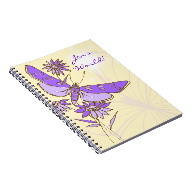 Carnet à papillon violet Peach (Côté Droit)