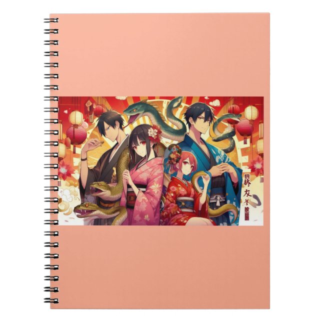 Carnet A Past Lunar Celebration featuring serpents (Devant)