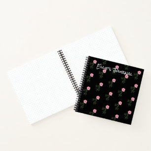 Carnet à puces de grille de points de floraison ro