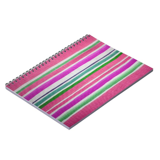 Carnet à rayures multicolores (Côté gauche)
