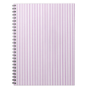 Carnet à rayures violettes et blanches