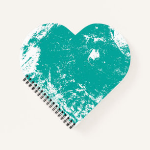 Carnet à reliure spirale en forme de cœur