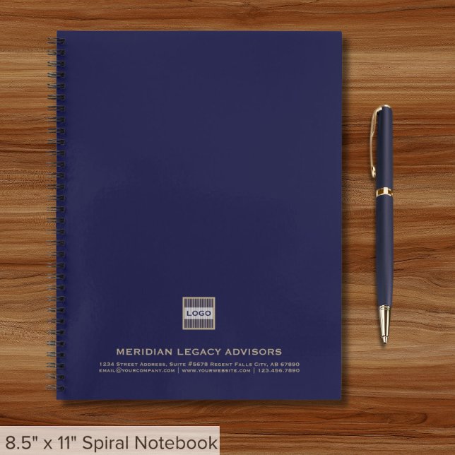 Carnet à spirale bleu marine (Créateur téléchargé)