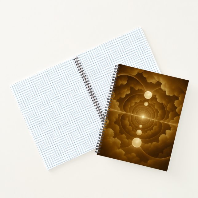 Carnet à spirale céleste doré (Intérieur)