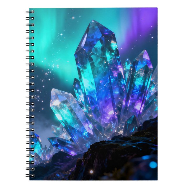 Carnet à spirale Cristal Céleste (Devant)