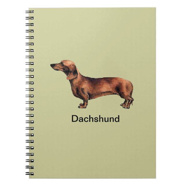 Carnet à spirale de chien de teckel (Devant)