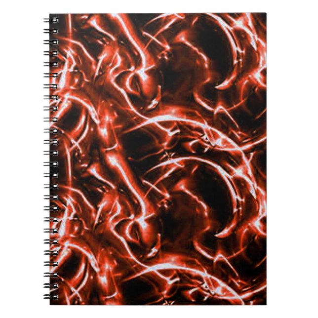Carnet à spirale électrique rouge (Devant)